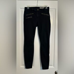 Pistola Black Skinny Jeans w/ Zipper Details Size 27 EUC